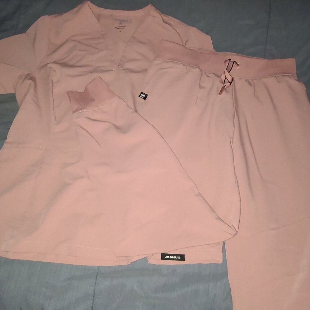 Light pink jaanuu scrubs